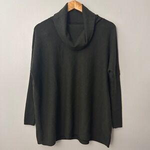 Smartwool Edgewood Womens Small Cowl Neck Tunic Sweater Merino Wool Blend Brown
